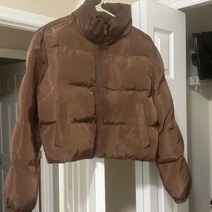 SHEIN Brown Puffer Jacket